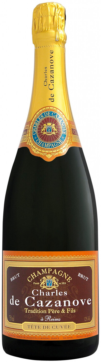 Шампанское Champagne Tradition Brut Charles de Cazanove AOC, 2016 г.